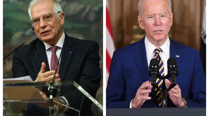 Josep Borrell y Joe Biden