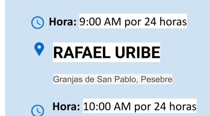 Cortes de agua para el 23 de febrero en Bogotá