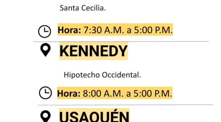 Cortes de luz para el martes 16 de febrero