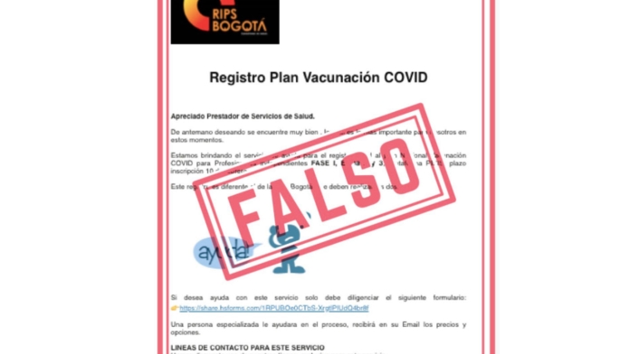 El falso plan de vacunación con que estafan en Colombia