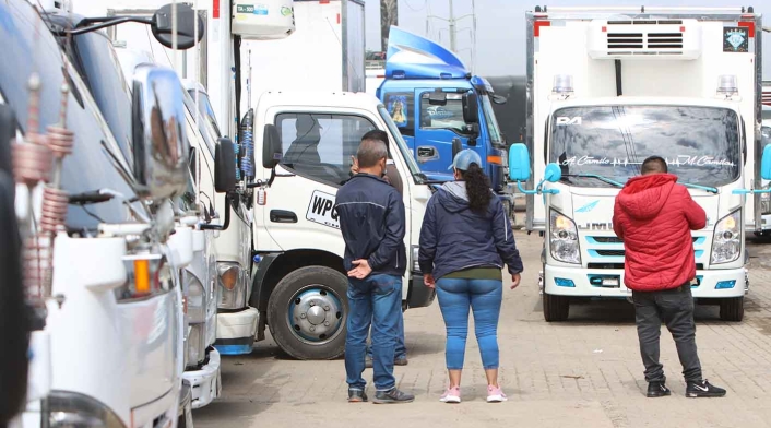 Protestas de camioneros en Bogotá