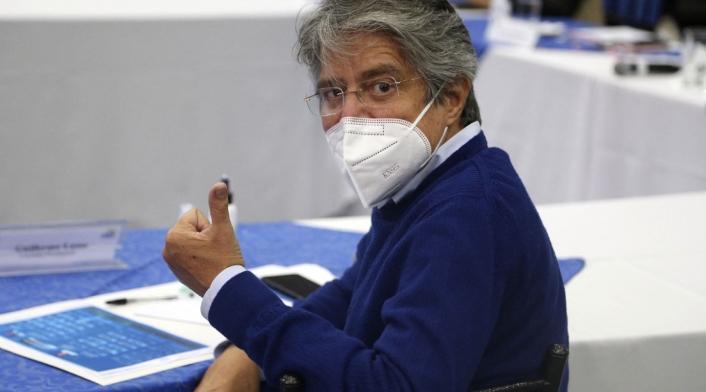 Guillermo Lasso, candidato de derecha en elecciones en Ecuador