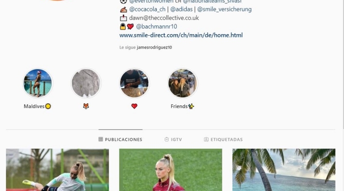 Captura de pantalla perfil Alisha Lehman