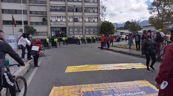 Plantón de profesores en Bogotá Plantón de profesores en Bogotá