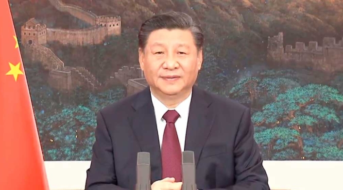 Presidente de la República Popular China, Xi JinPing dando un mensaje a Colombia