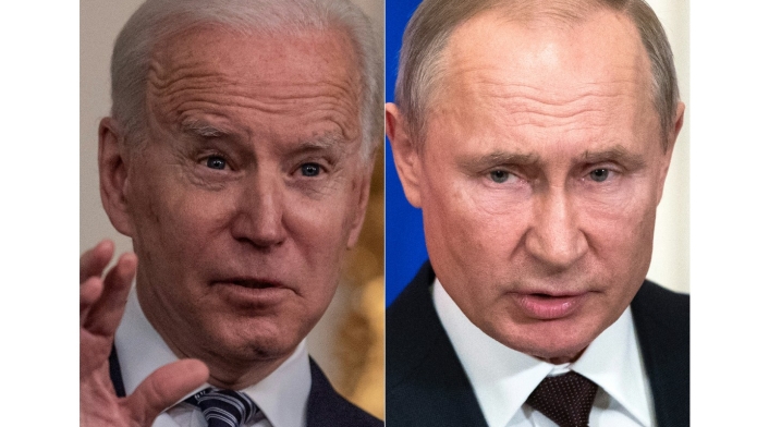 Joe Biden y Vladimir Putin, presidentes de EE.UU. y Rusia