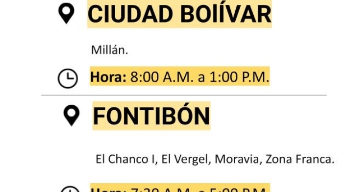 Cortes de luz para el miércoles 17 de marzo en Bogotá