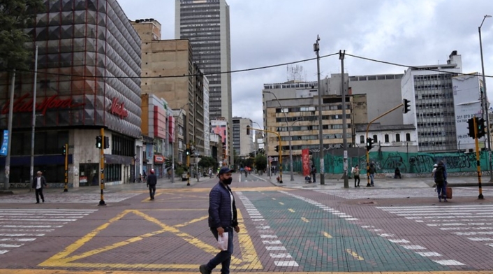 Así se veía Bogotá en medio de la cuarentena decretada por la pandemia por coronavirus.