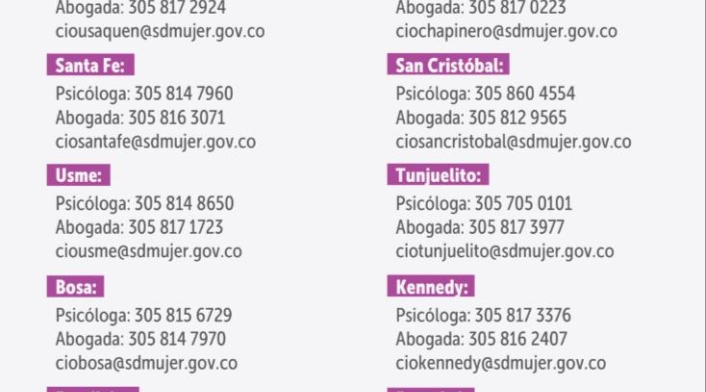 Atención a las denuncias de mujeres