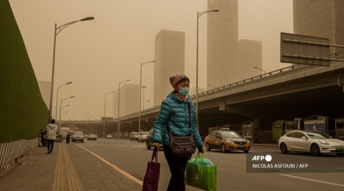 Pekín: la tormenta de arena y polución que tiene afectado el ambiente