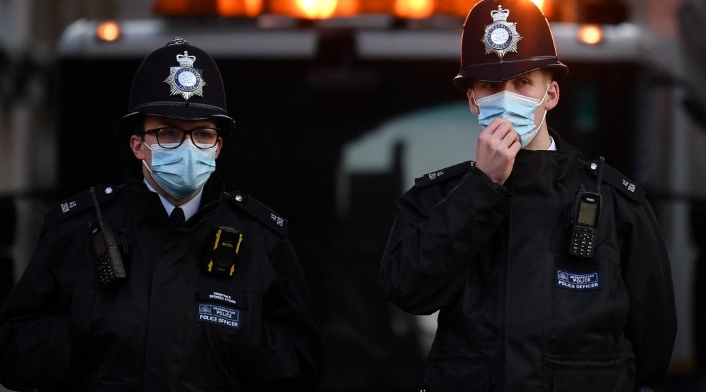 Policías en Reino Unido