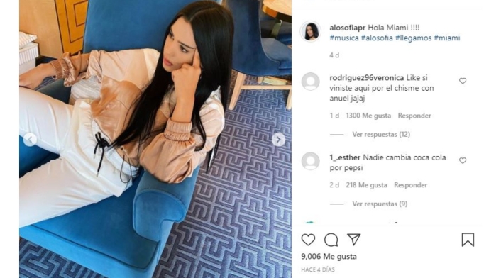 Sofía, cantante relacionada con Anuel AA