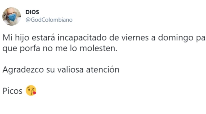 Trino de God Colombiano sobre Jesús incapacitado