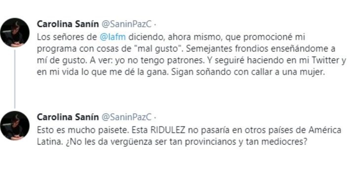 Trinos de Carolina Sanín contra La FM