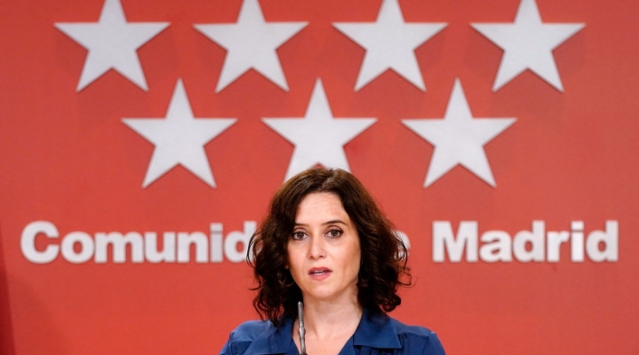 Isabel Díaz Ayuso, candidata a reelección a presidencia regional de Madrid, España