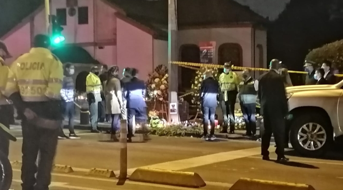 Homenaje a Policía asesinado en Bogotá