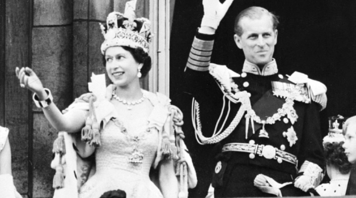 Reina Isabel y príncipe Felipe