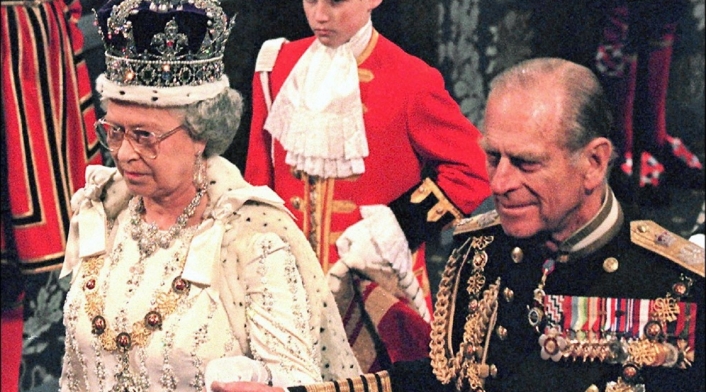 Reina Isabel y príncipe Felipe