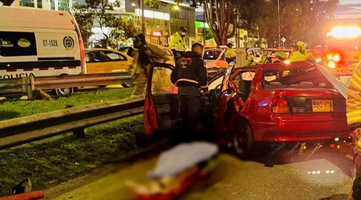 Accidente en Bogotá cerca al aeropuerto El Dorado Accidente en Bogotá cerca al aeropuerto El Dorado