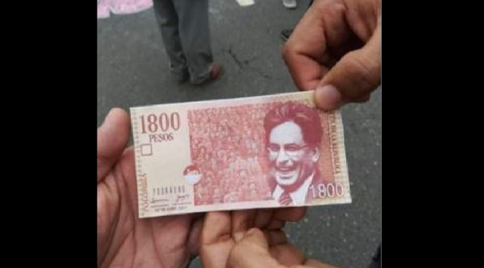Broma con billete Carrasquilla de $1.800 se hace viral en redes
