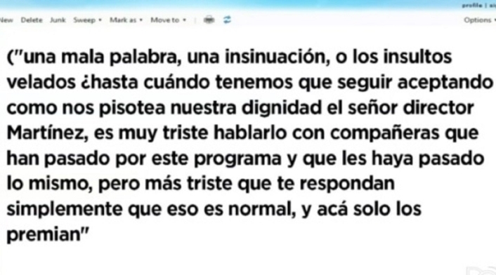 Correo sobre el magistrado