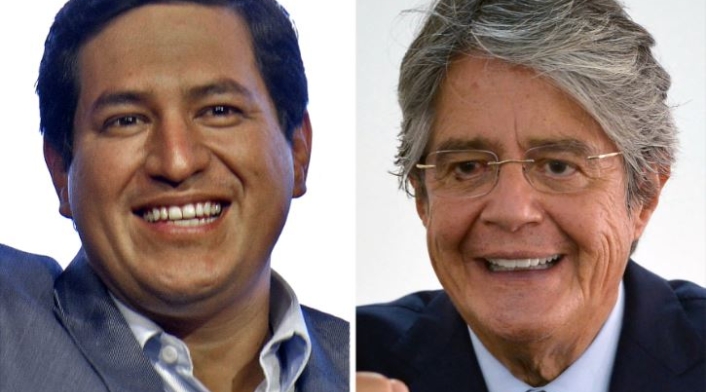 Andrés Arauz y Guillermo Lasso, candidatos elecciones presidenciales en Ecuador