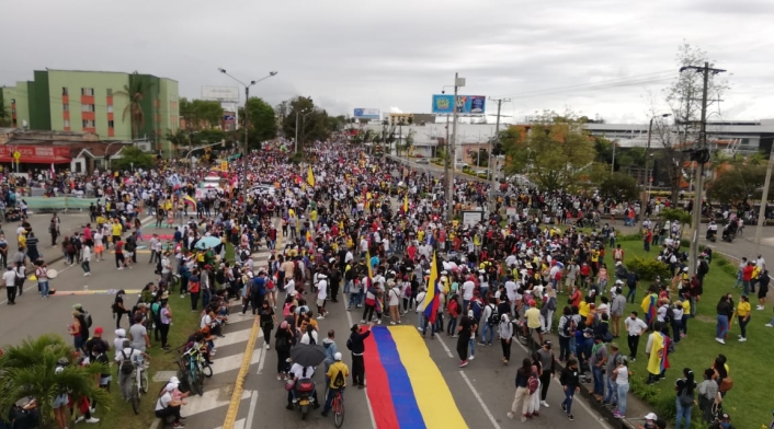 Jornada de paro nacional en Popayán