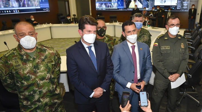 Ministro de Defensa, Diego Molano y ministro del Interior, Daniel Palacios
