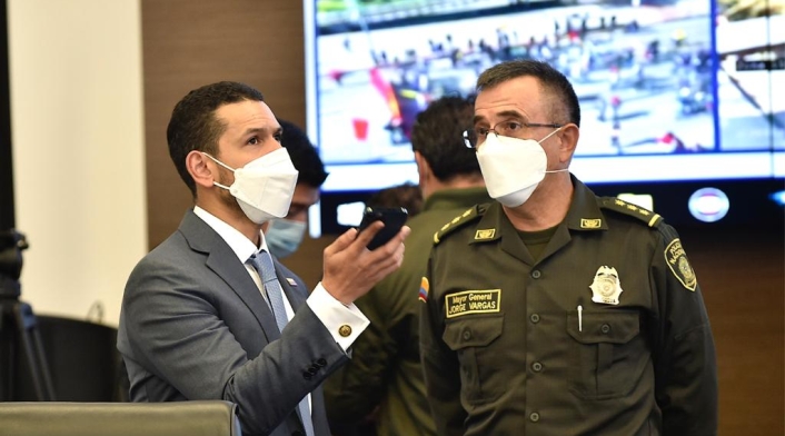 Daniel Palacios, ministro del Interior y director de la Policía