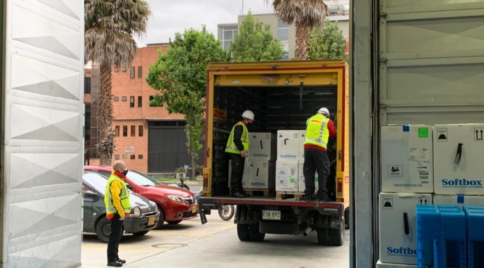 Llegada de vacunas de Pfizer a Colombia