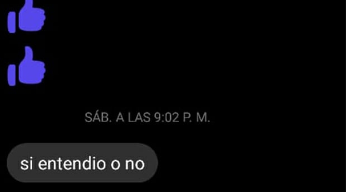 Mensaje extorsión a menor de edad