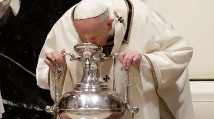 Papa Francisco en misa de Jueves Santo