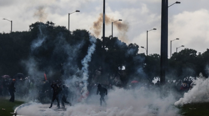 Disturbios en Bogotá durante paro nacional del 28 de abril