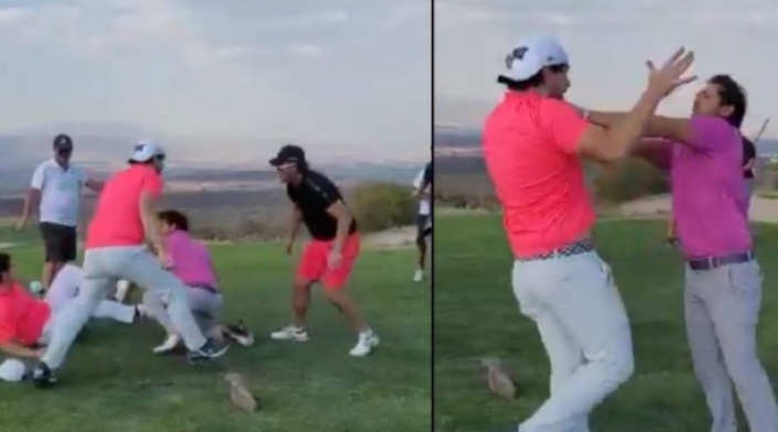 Pelea en campo de golf