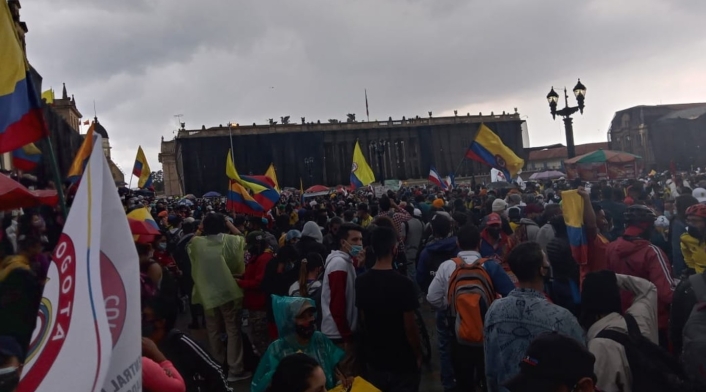 Plaza de Bolívar de Bogotá durante paro nacional Plaza de Bolívar de Bogotá durante paro nacional