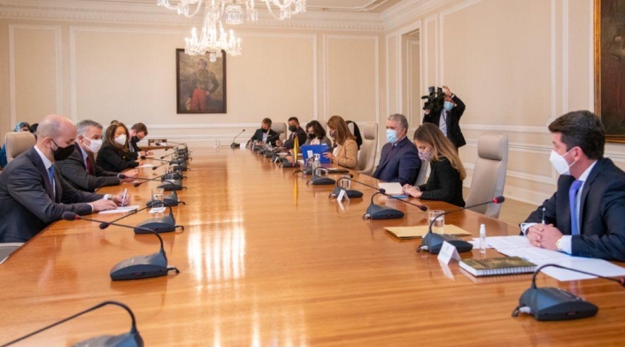 El presidente Iván Duque se reunió en la Casa de Nariño con Juan González, director senior para el hemisferio occidental para el Gobierno de los Estados Unidos