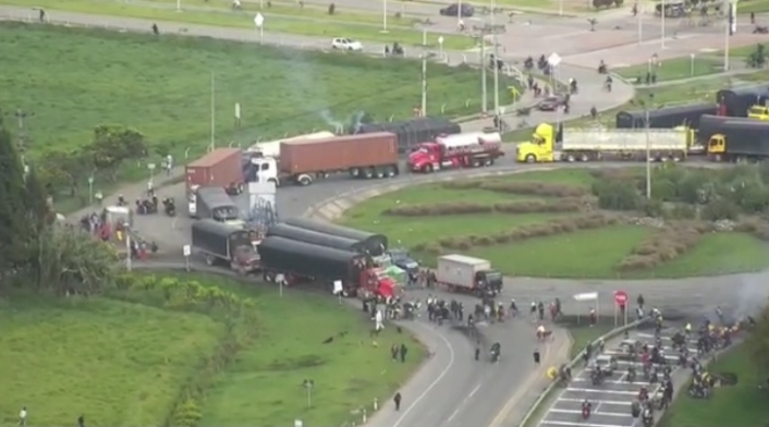 Bloqueos Cundinamarca Paro Nacional