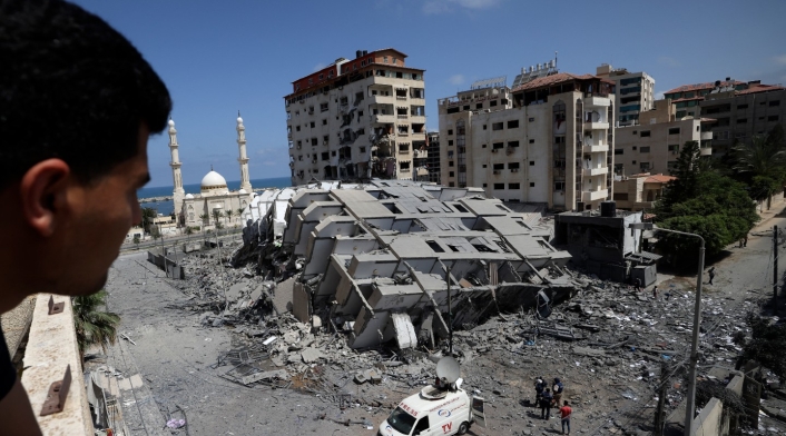 Bombardeo en Franja de Gaza el 12 de mayo de 2021