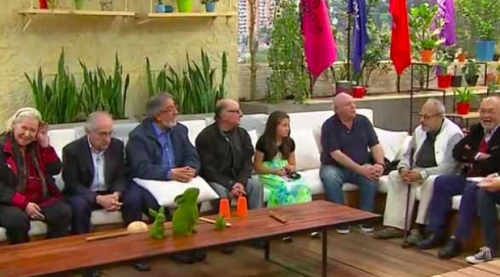 Carlos El Gordo Benjuema junto a otras estrellas de la televisión colombiana Carlos El Gordo Benjuema junto a otras estrellas de la televisión colombiana
