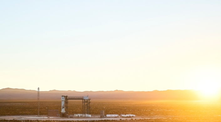 Cohete New Shepard, de Blue Origin, llevará humanos al espacio.