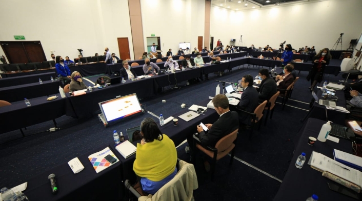 El Comité de Paro reunido.