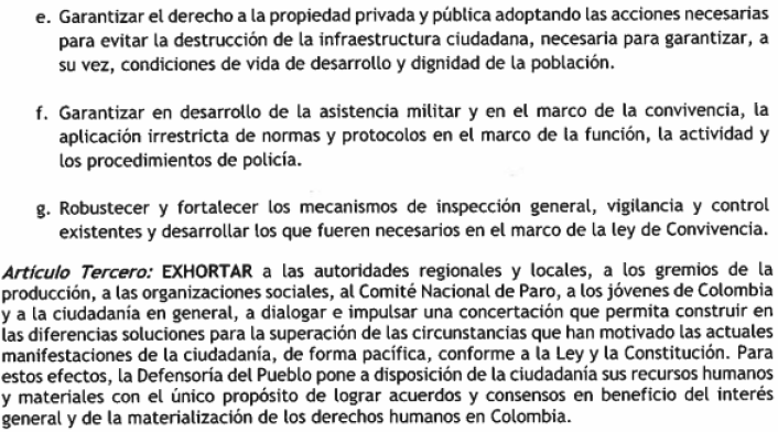 Resolución defensorial