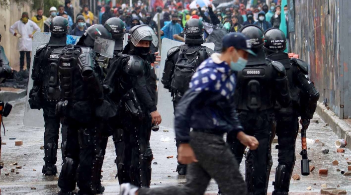 Disturbios en Bogotá durante las marchas del 1 de mayo de 2021