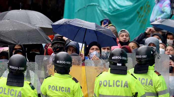 Disturbios en Bogotá durante las marchas del 1 de mayo de 2021