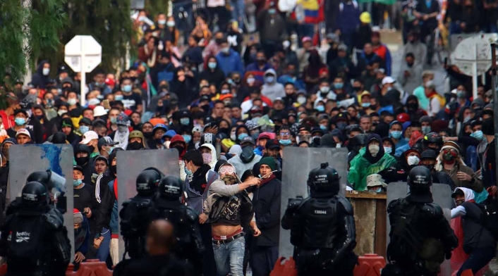 Disturbios en Bogotá durante las marchas del 1 de mayo de 2021