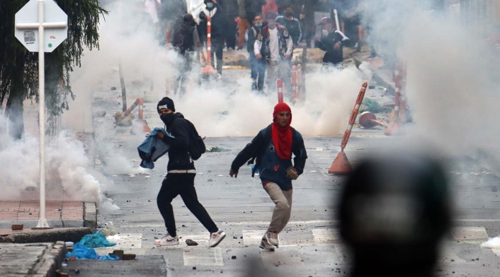 Disturbios en Bogotá durante las marchas del 1 de mayo de 2021