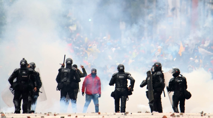 Disturbios en Bogotá durante las marchas del 1 de mayo de 2021