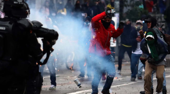 Disturbios en Bogotá durante las marchas del 1 de mayo de 2021