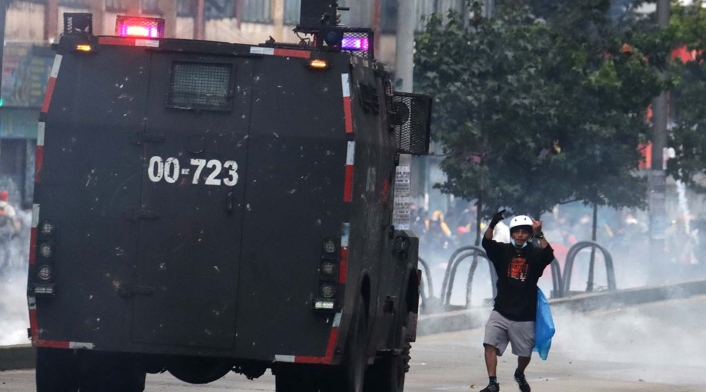 Disturbios en Bogotá durante las marchas del 1 de mayo de 2021