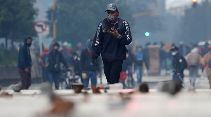 Disturbios en Bogotá durante las marchas del 1 de mayo de 2021
